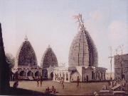 unknow artist A Group of Temples at Deogarh,Santal Parganas Bihar oil painting on canvas